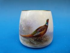 A Royal Worcester vase (shape no 866) wi