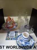 A quantity of ceramics and glass includi