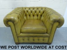 A leather Chesterfield armchair