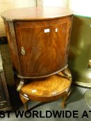 An Art Deco style burr walnut coffee tab