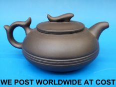 A Chinese Yixing teapot by Wang Yan Xian