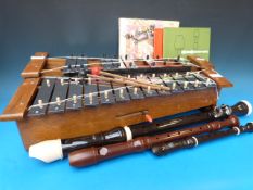Tenor alto glockenspeil and three record