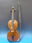 A vintage violin with 