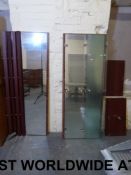 A glass display cabinet