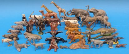 A collection of lead zoo animals by Brit