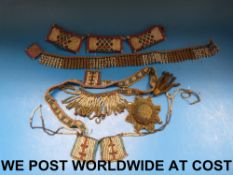 A collection of South African beaded jew