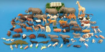 A collection of Britains plastic animals