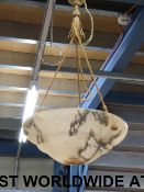 A circular onyx lamp shade, diameter app