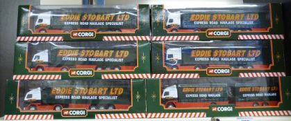 Six Corgi Eddie Stobart diecast model lo