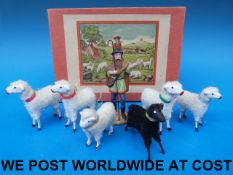 An Erzgebirge set consisting of a shephe