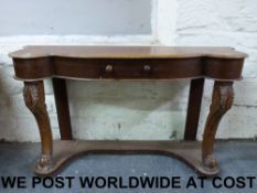 A walnut pier table (width 120cm depth 3