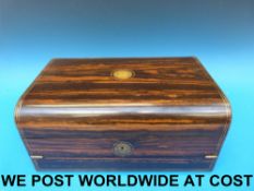 A 19thC coromandel wood brass-bound writ