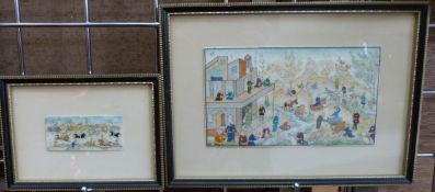 Two antique Persian paintings on ivory,