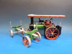 A Mamod TE1A live steam traction engine