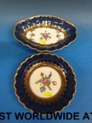 An early Worcester plate c1765 and an ea