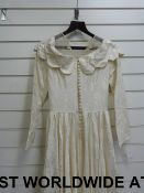 A vintage silk wedding dress