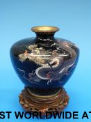 A fine Japanese silver wire cloisonne va