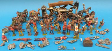 A large collection of lead soldiers, hor