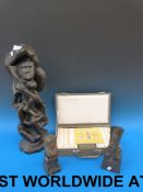 An early 20thC tribal sculpture, cast Eg