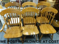 A set of six (2+4) contemporary dining c