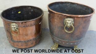 Two copper riveted probably Georgain log