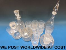 Three various decanters to include two D