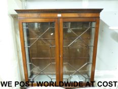 A mahogany astragal glazed display cabin