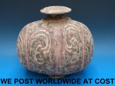 A Chinese Han dynasty painted cocoon jar