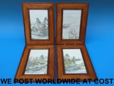 A set of four Republic period porcelain