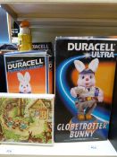 A collection of Duracell bunnies and a D