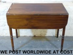 A 19th century mahogany Pembroke table l
