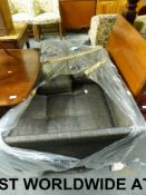 A modern upholstered chaise longue with