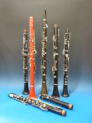A collection of clarinets including a Bo