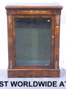 A 19thC walnut inlaid and ormolu mounted