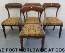 A set of four Victorian upholstered maho