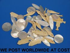A collection of mother-of-pearl and bone