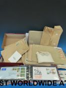 An album of all-world stamps, a quantity