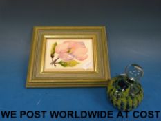 A Moorcroft rectangular lid decorated wi