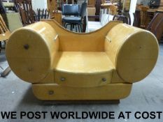 An Art Deco satin birch dressing table f