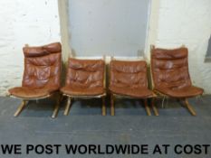 Four Westnofa retro Norwegian leather-se