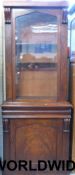 A 19thC mahogany display or bookcase wit