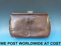 A Mappin and Webb snakeskin handbag