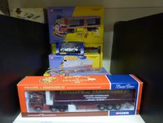 Seven Corgi diecast model vehicles, five