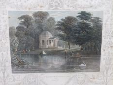 Two 19thC coloured prints of Hampton Cou