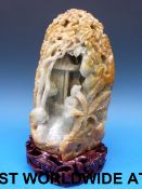 A Chinese jadeite boulder of a courtesan