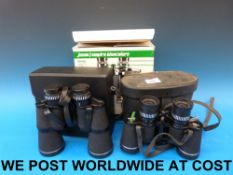 Two pairs of binoculars, boxed 7 x 50 Ja
