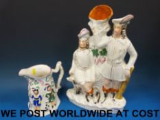 A large Staffordshire flatback figural s