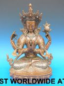 A Tibetan bronze figure of a Bodhisattva