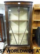 A mahogany glazed display cabinet (width