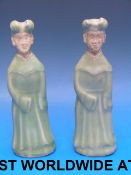 Two Chinese Ming dynasty celadon glazed